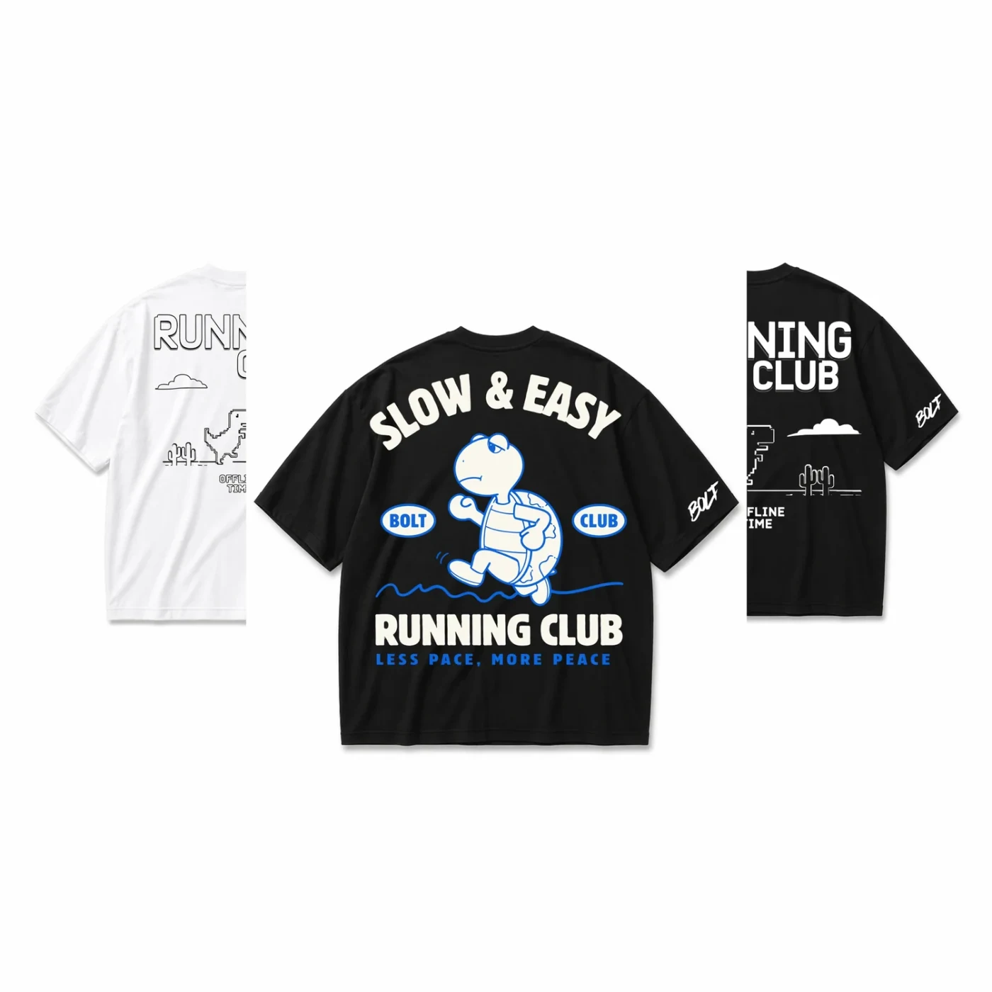 Kit 3 Camisetas Oversized Running Club — foto 2