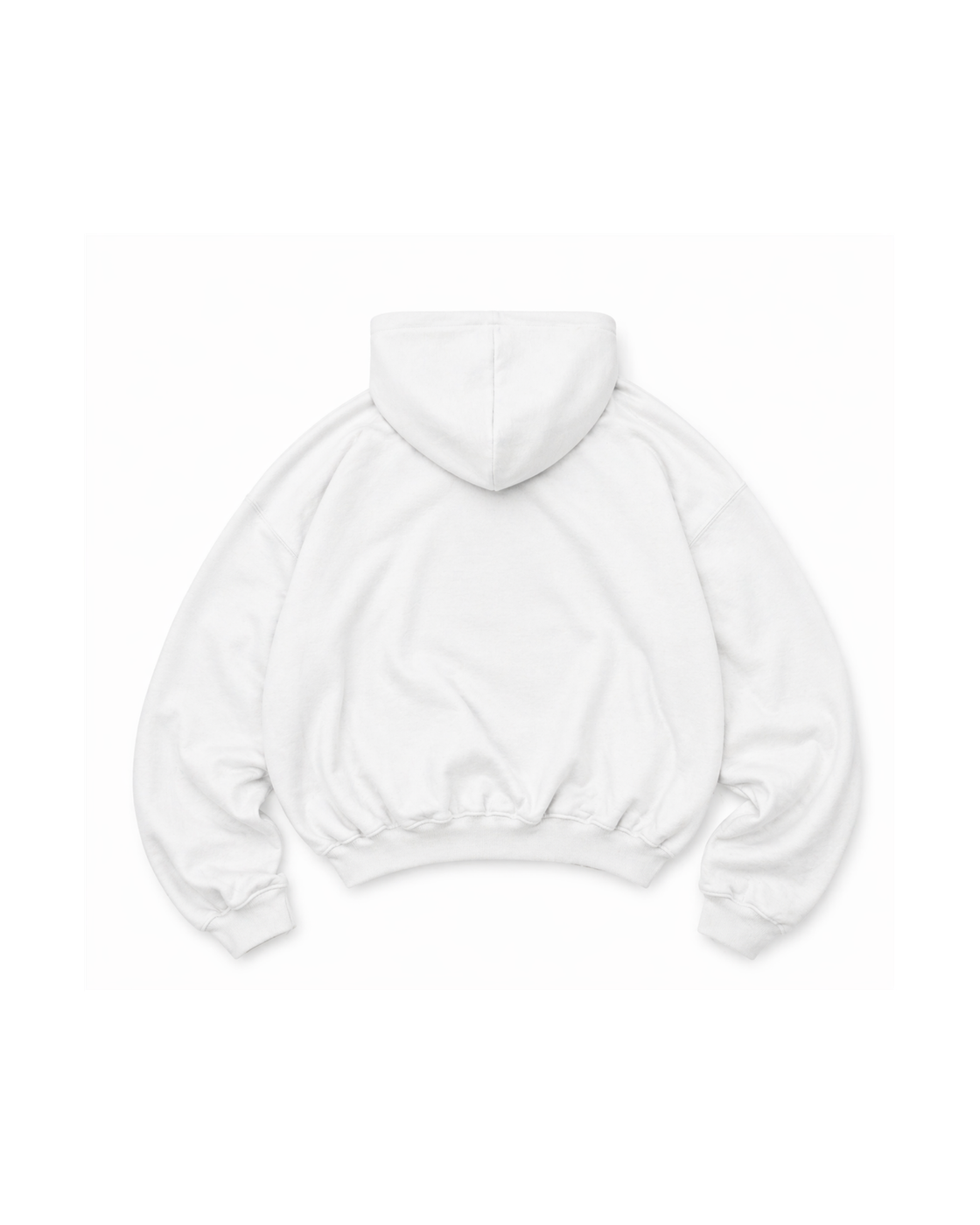 HOODIE ESSENCIAL — Branco — vista traseira