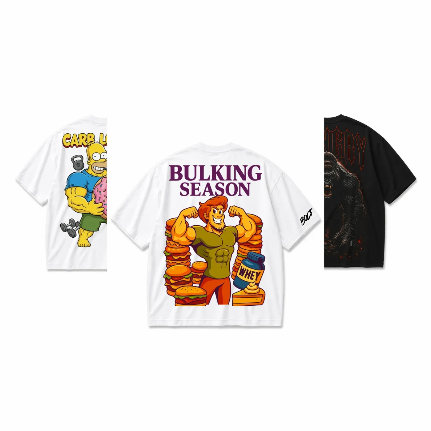 Kit 3 Camisetas Oversized Academia, outra vista